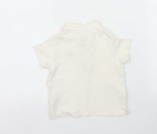 F&F Boys White Basic Polo Size 12 Months