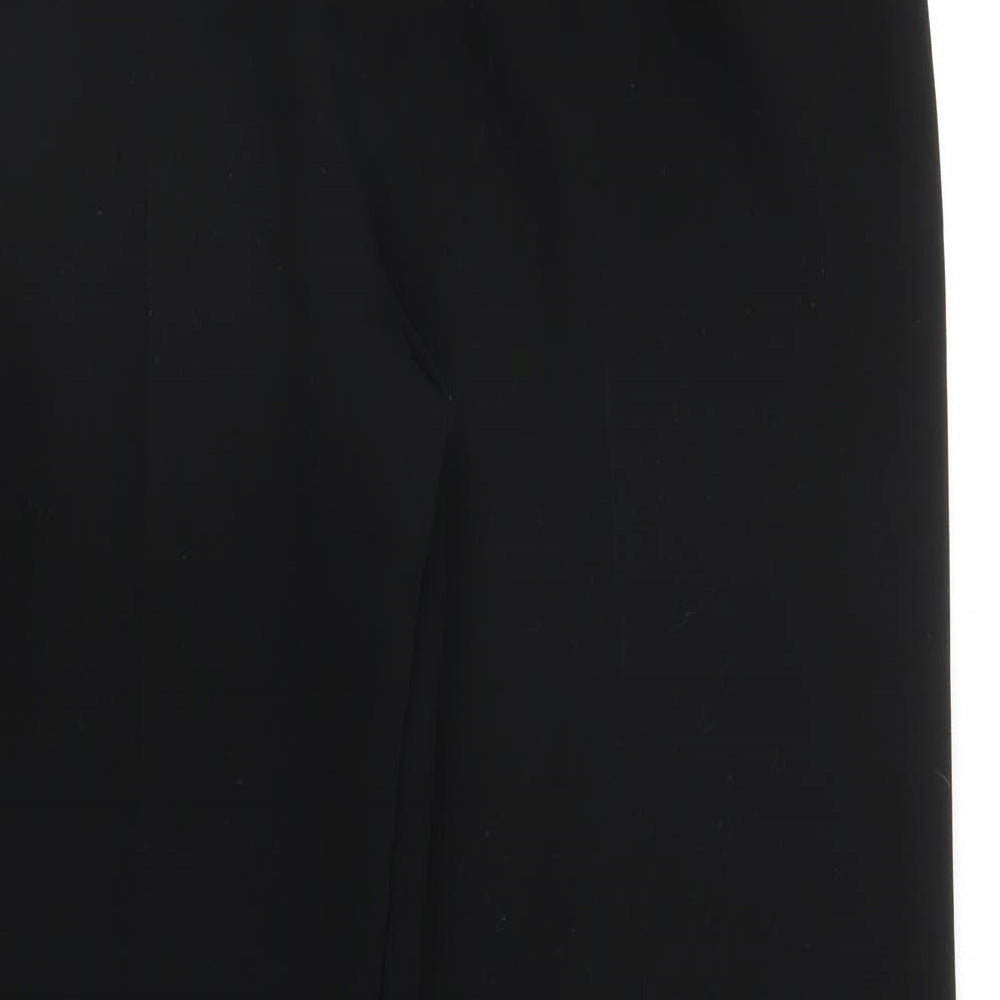 Gold Womens Black Trousers Size 14 L26 in