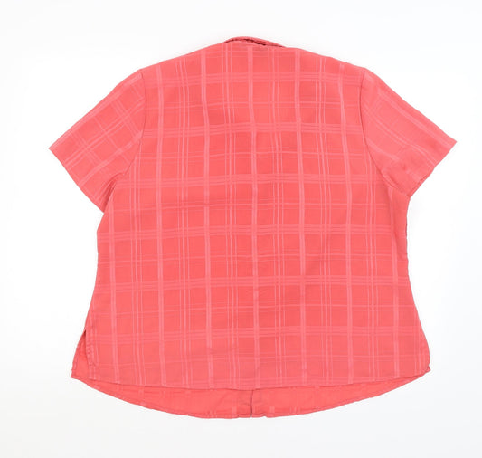 BM Womens Red Basic Button-Up Size 20