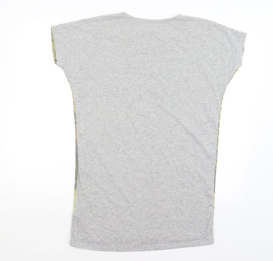 Love To Lounge Womens Grey Solid Top Nightshirt Size S - Find Your Own Way