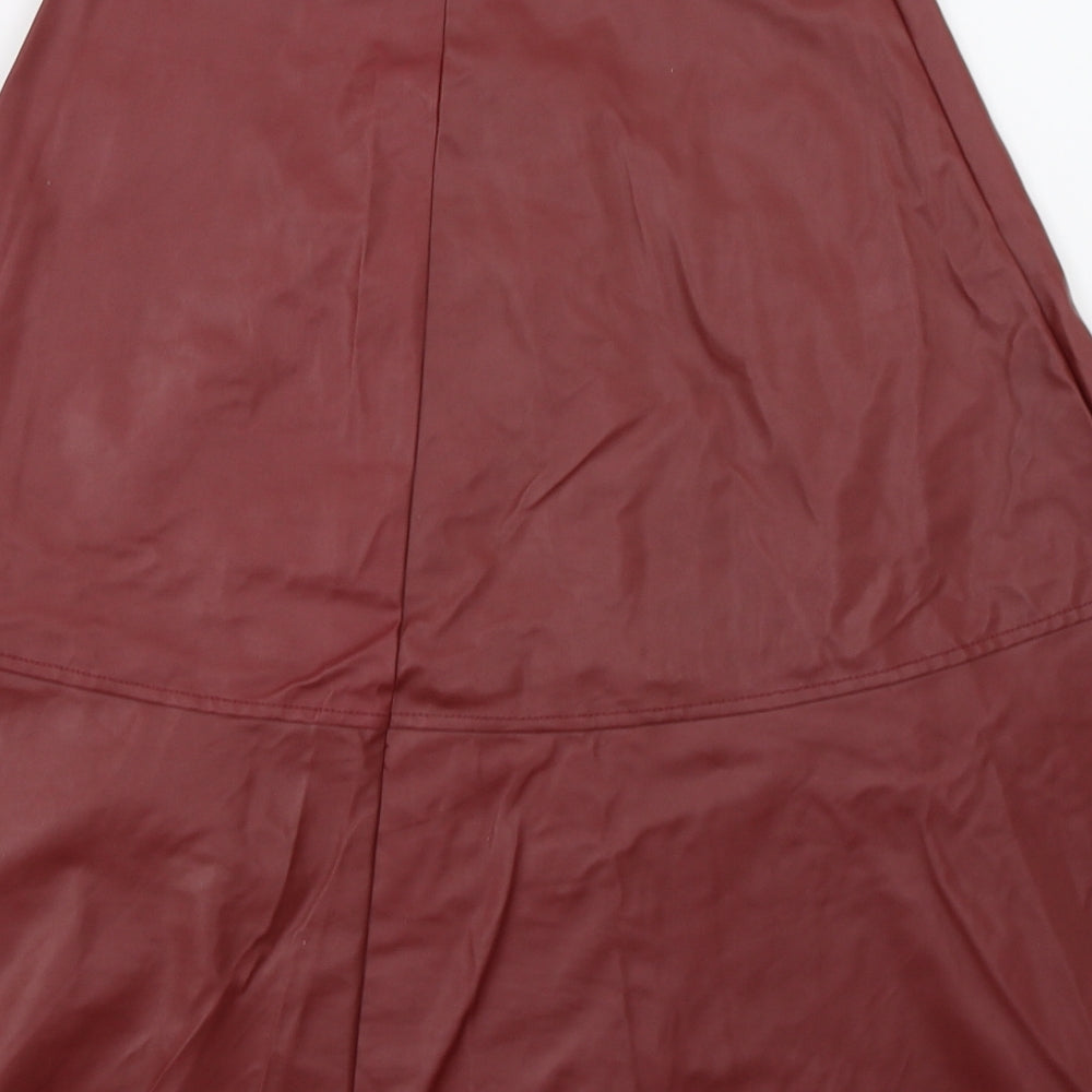 SheIn Womens Red A-Line Skirt Size S