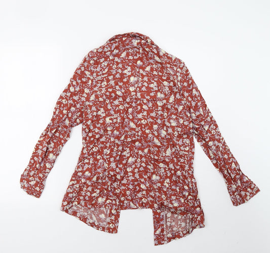 DAISY COLLECTION Womens Brown Geometric Jacket Size 10