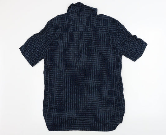 TESCO Womens Blue Basic Button-Up Size S