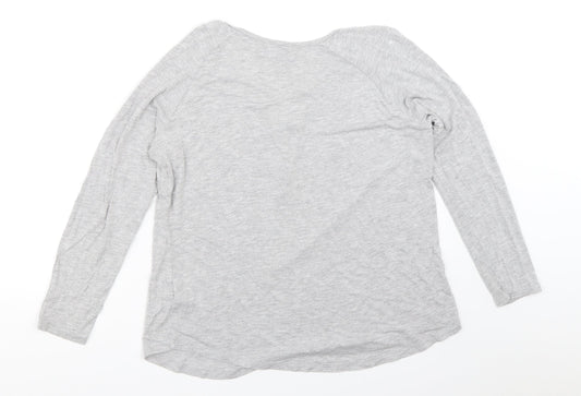 AJC Womens Grey Basic T-Shirt Size 40