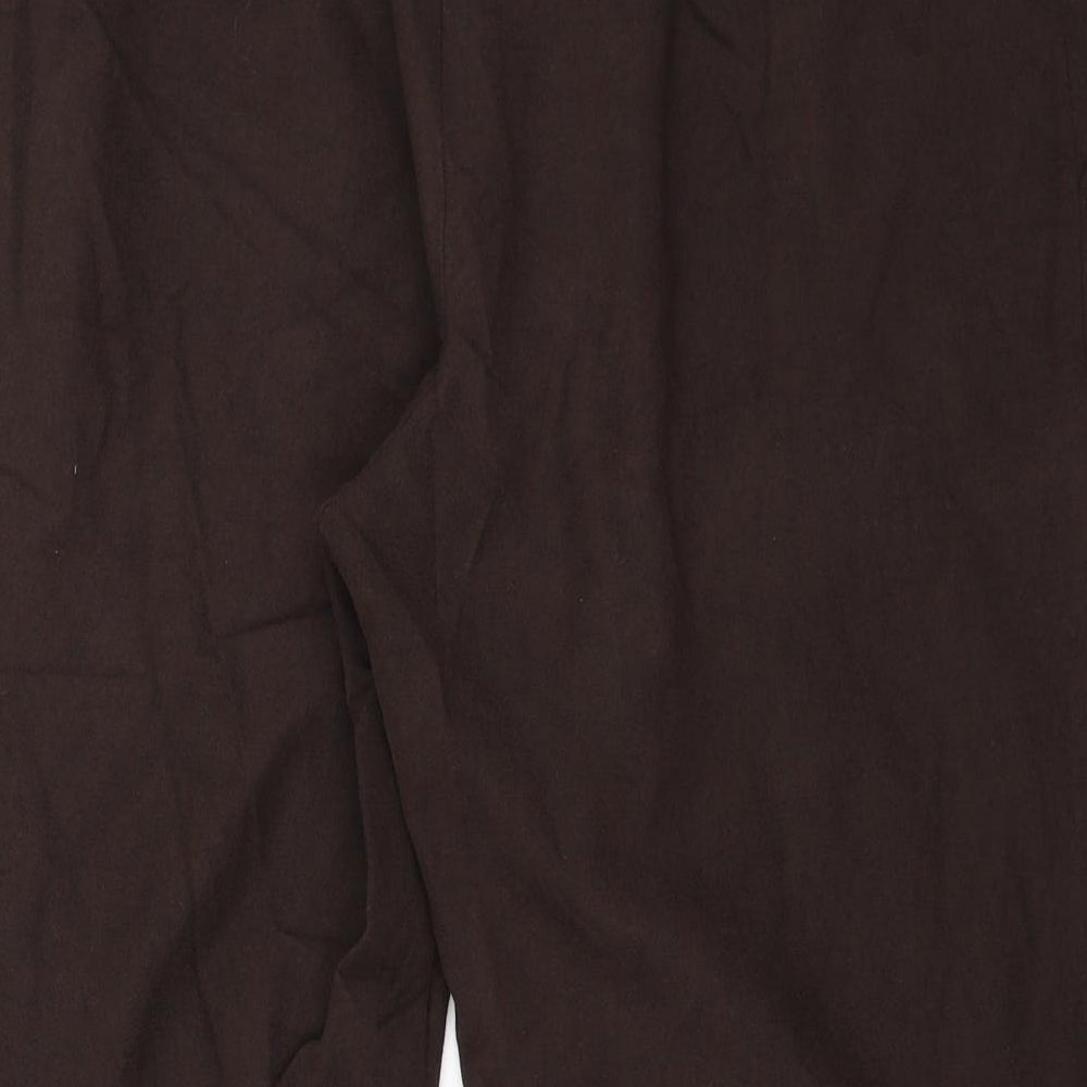 Preworn Womens Brown Cropped Trousers Size 38 in L20 in