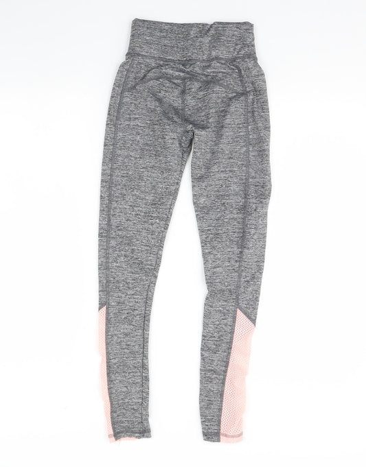 New Look Womens Grey Compression Leggings Size XS L28 in