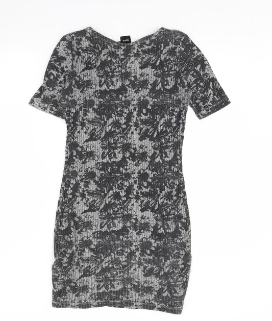 ASOS Womens Grey Floral Mini Size 12