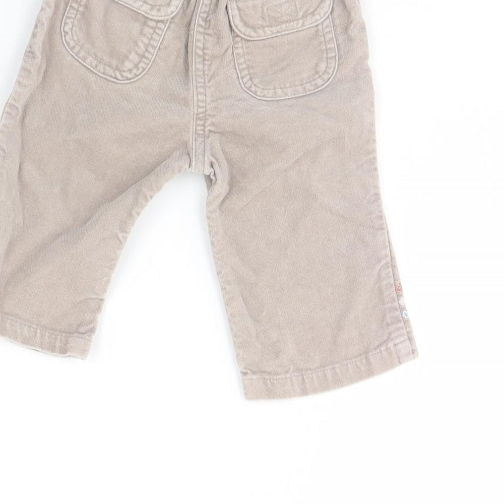 Mothercare Girls Beige Corduroy Capri Trousers Size 3-6 Months