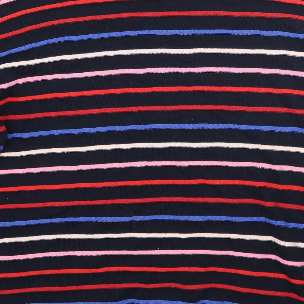 Warehouse Womens Black Striped Pullover Jumper Size 10