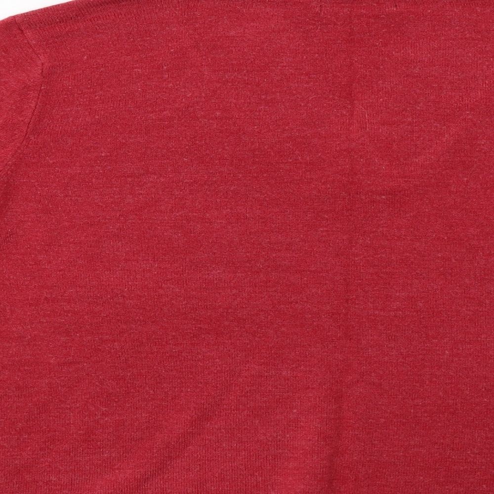 BM Womens Red Pullover Jumper Size M