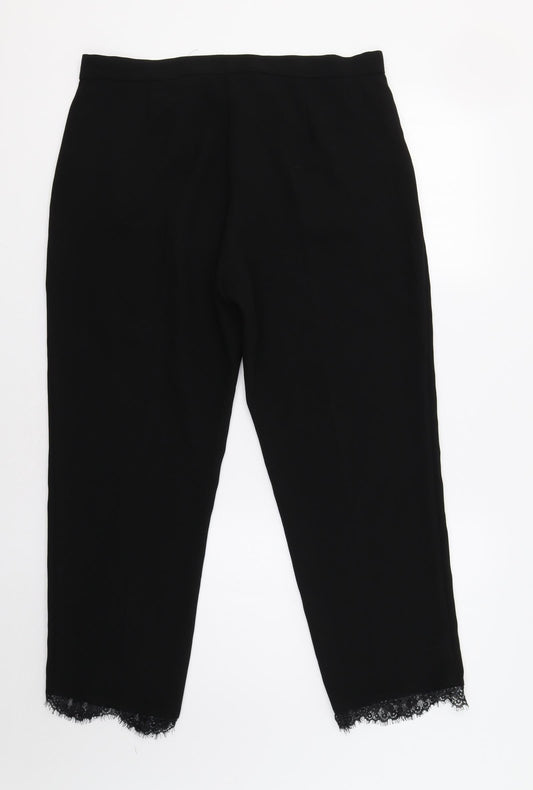 River Isl Womens Black Dress Pants Trousers Size 12 L26 in