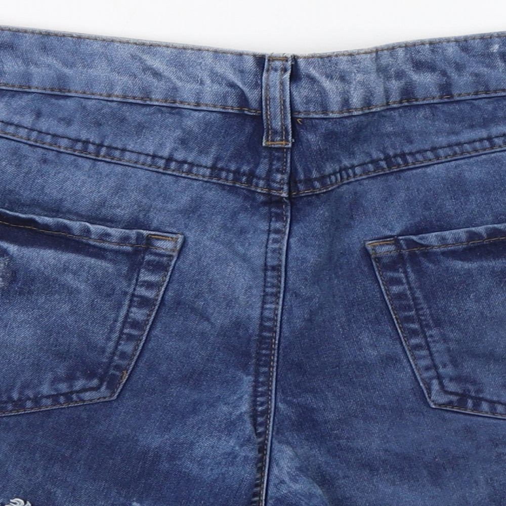 New Lok Womens Blue Hot Pants Shorts Size 10