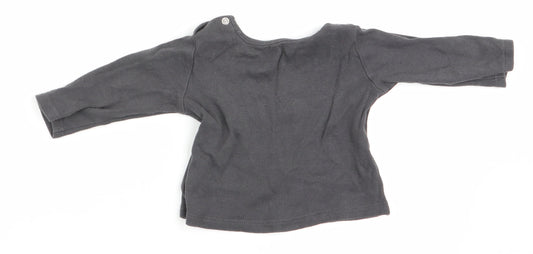 Primark Boys Grey Solid Pyjama Top Size 6-9 Months - Sweet Dreams