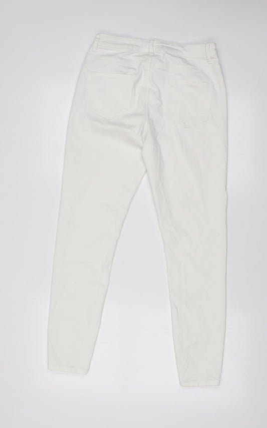 DENIM CO Womens White Skinny Jeans Size 12 L25 in