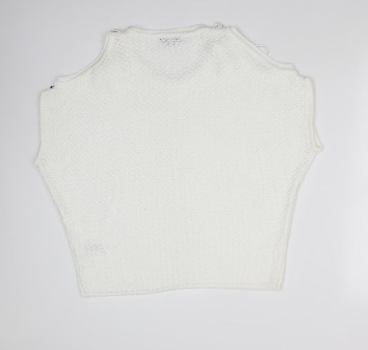 NEXT Womens White Basic T-Shirt Size S