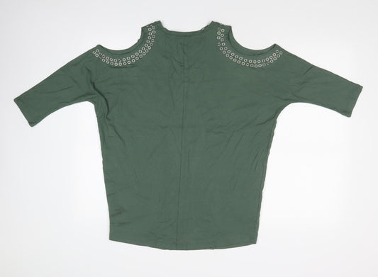 Select Womens Green Basic T-Shirt Size 10