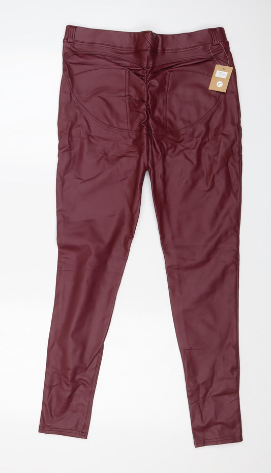 Preworn Womens Red Skinny Jeans Size L L27 in