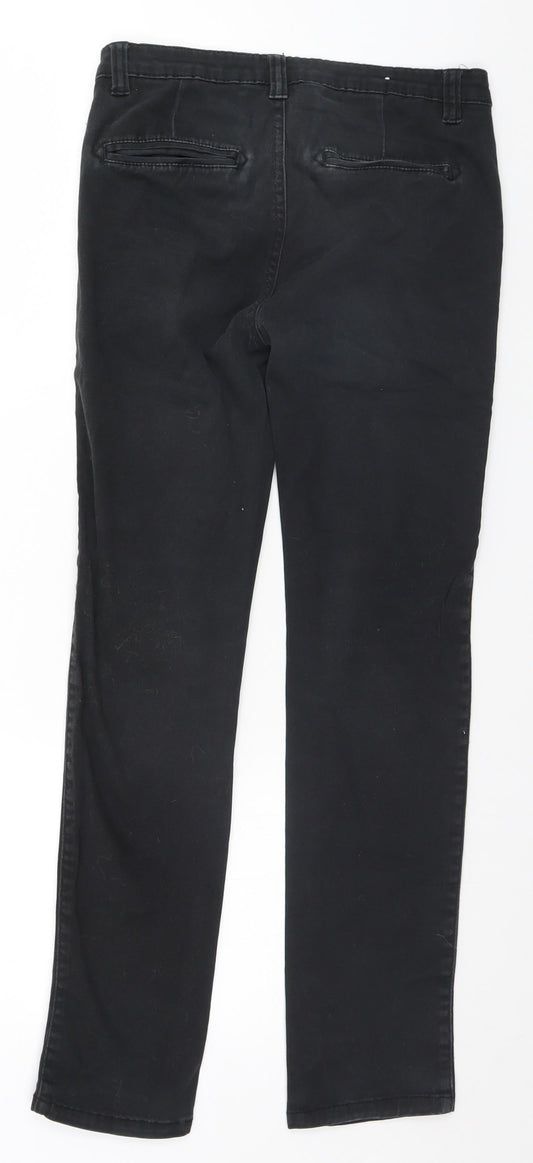 Denim & Co. Womens Black Straight Jeans Size S L28 in