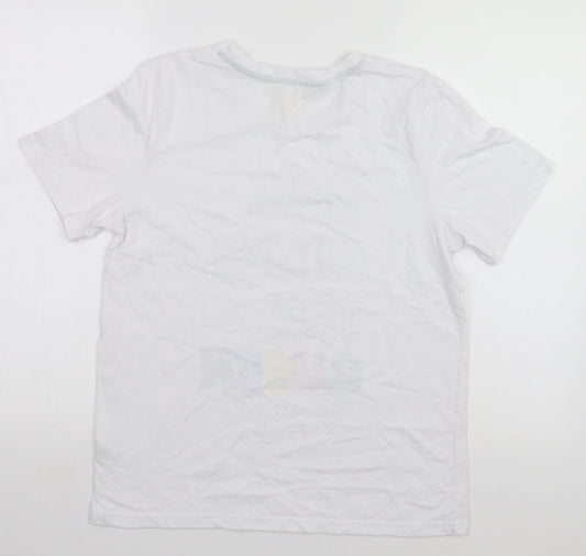 DREAM Womens White Basic T-Shirt Size 12 - Here comes the Queen