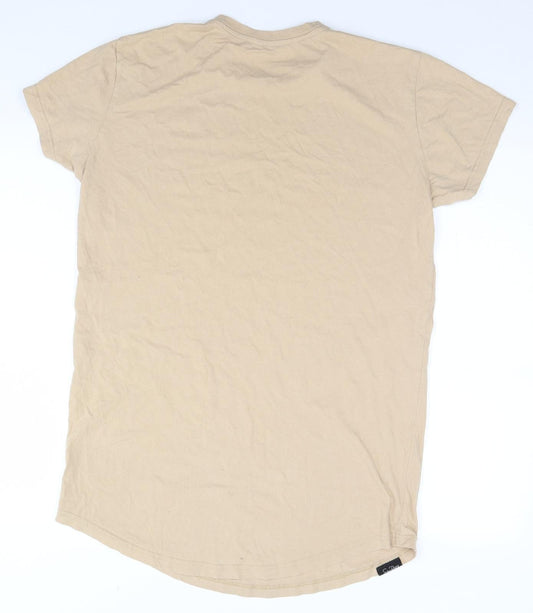 Preworn Womens Green Basic T-Shirt Size L - Stylish Holes