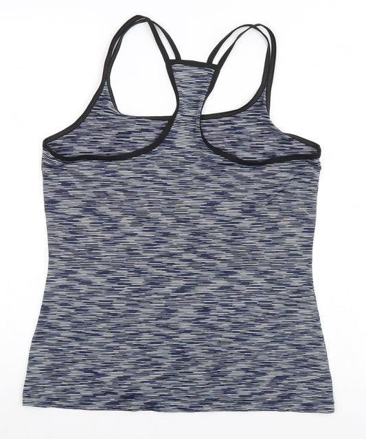 Preworn Womens Blue Striped Basic Tank Size 12