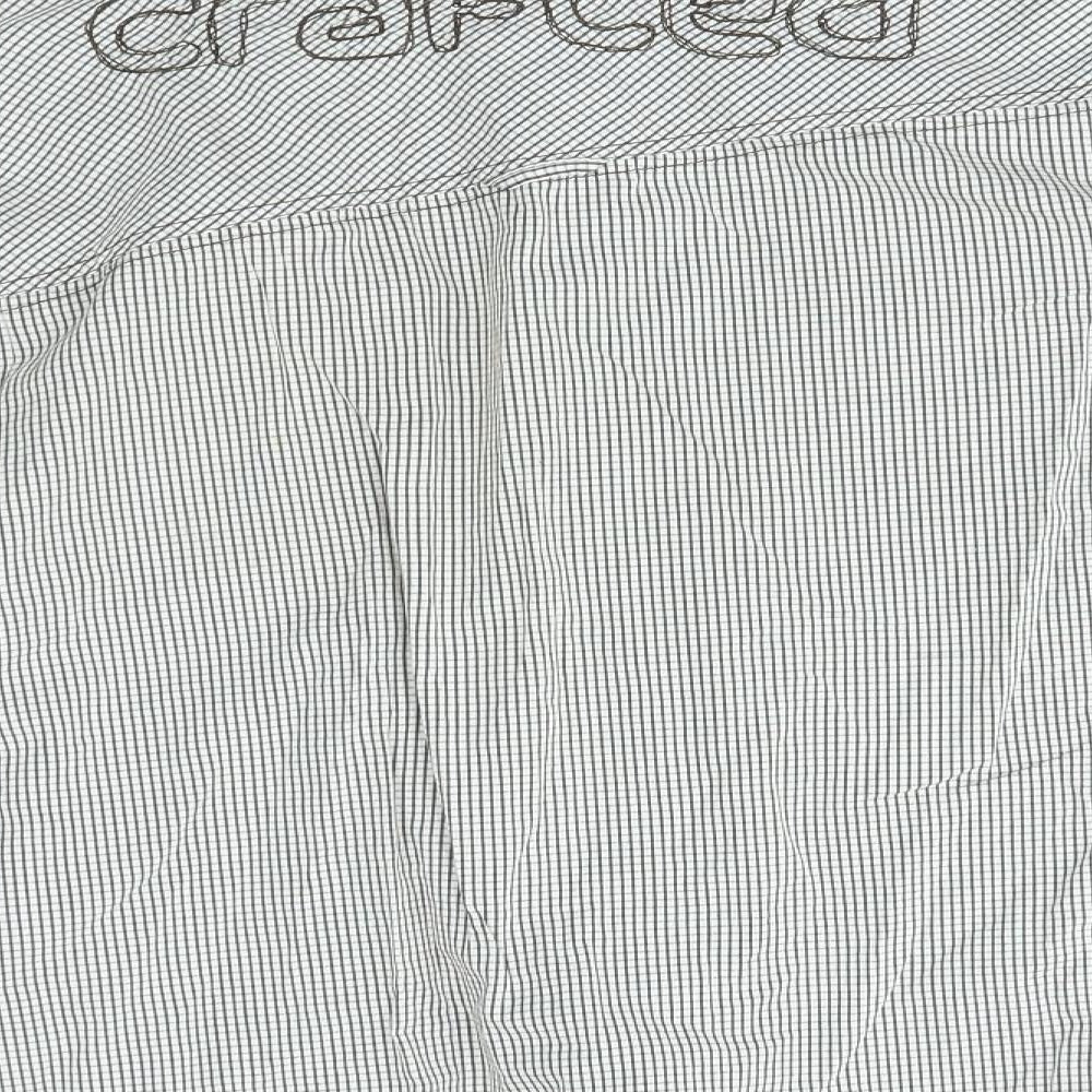 Crafted Mens White Check Dress Shirt Size S