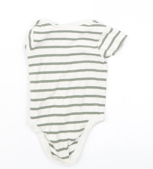 NEXT Boys Green Striped Babygrow One-Piece Size 3-6 Months