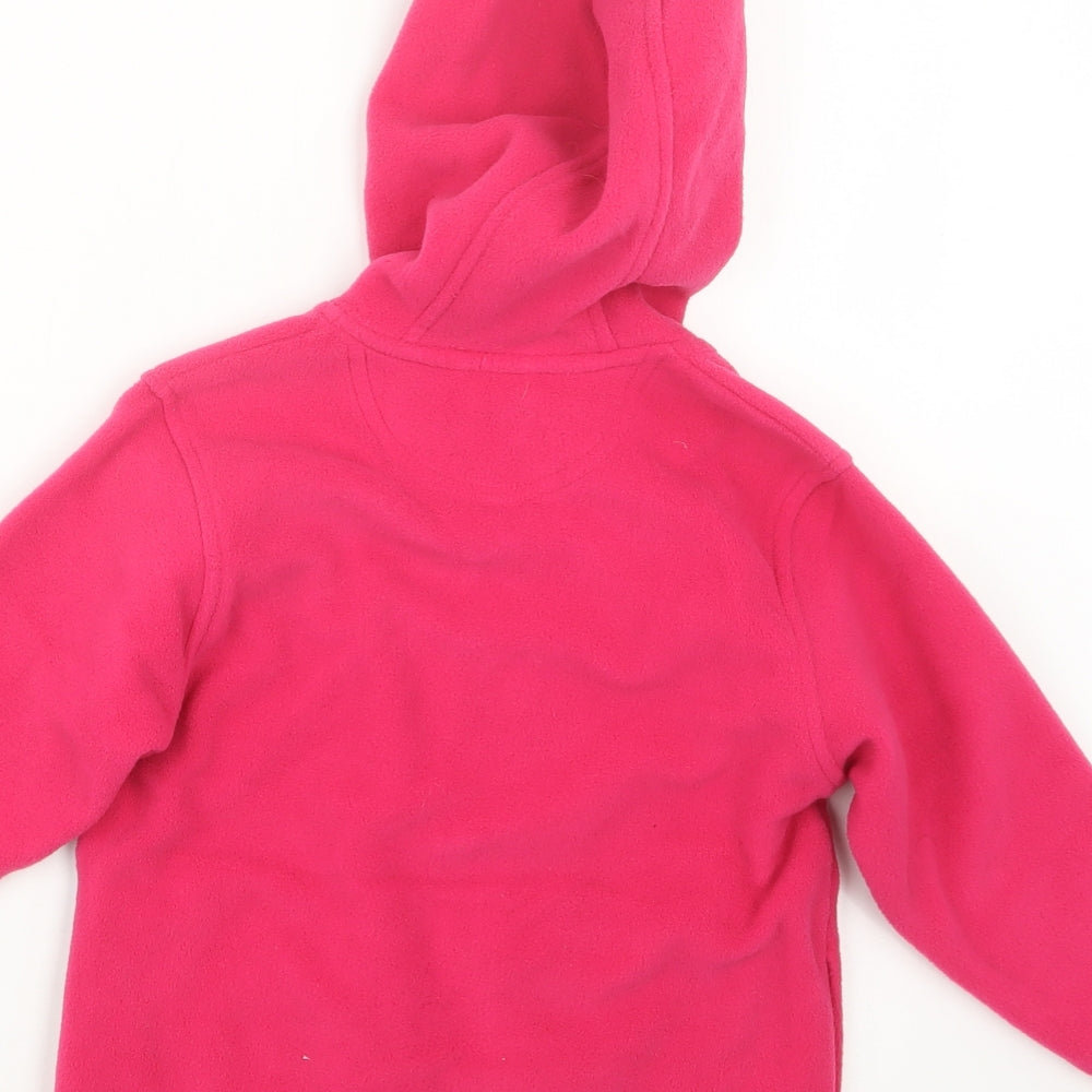 Brand and care label for EWM girls’ pink jacket, size 2, years