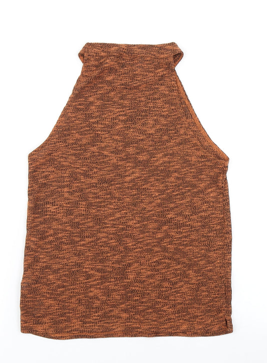 Topshop Womens Brown Basic Tank Size 8