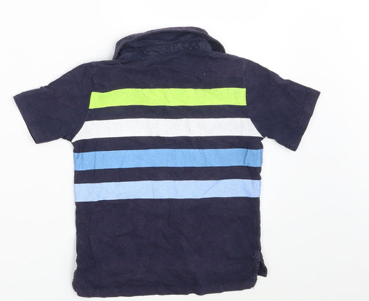 Gap Boys Blue Striped Pullover Polo Size 4 Years