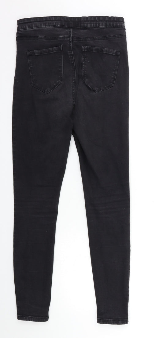 Denim & Co. Womens Black Denim Skinny Jeans Size 14 L30 in