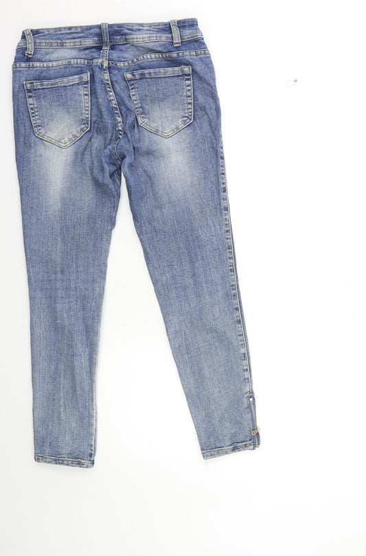 MISS DIANA Womens Blue Denim Skinny Jeans Size L L26 in