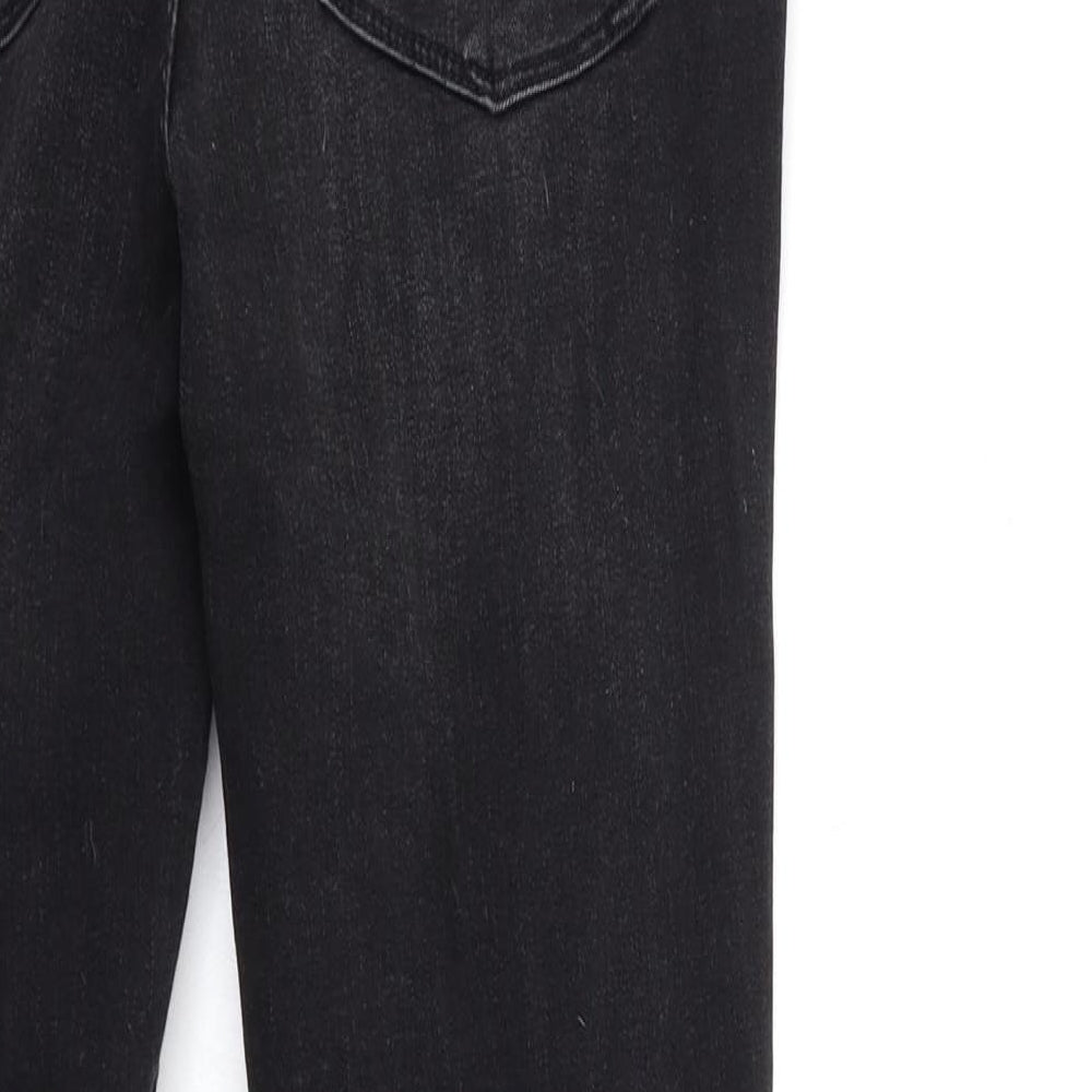 Brand and care label for Denim & Co. women’s black denim skinny jeans, size UK 10, 27-inch leg