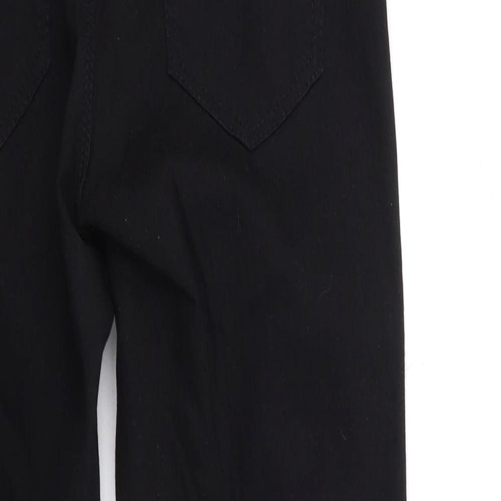 Brand and care label for Denim & Co. women’s black denim jegging jeans, size UK 10, 29-inch leg