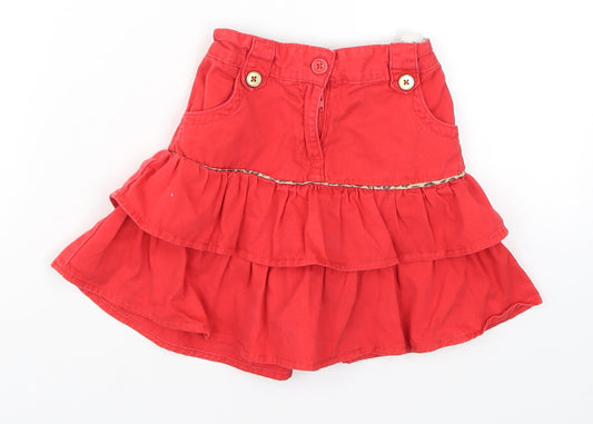 TU Girls Red A-Line Skirt Size 5 Years