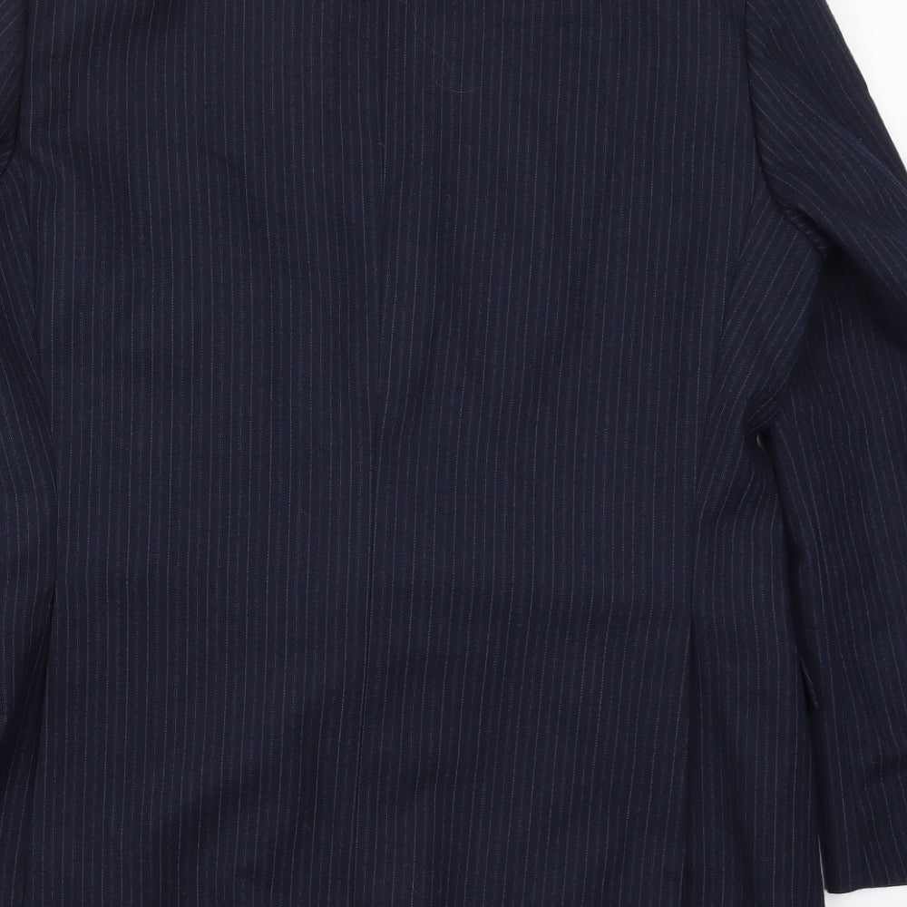 St Michael Mens Blue Striped Jacket Suit Jacket Size 42