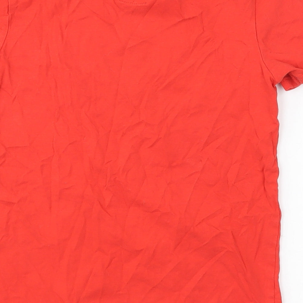 George Boys Red Basic T-Shirt Size 7-8 Years - Santa's Favourite
