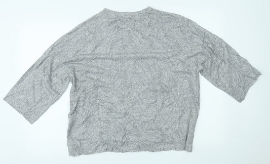 Zara Womens Grey Basic Blouse Size L