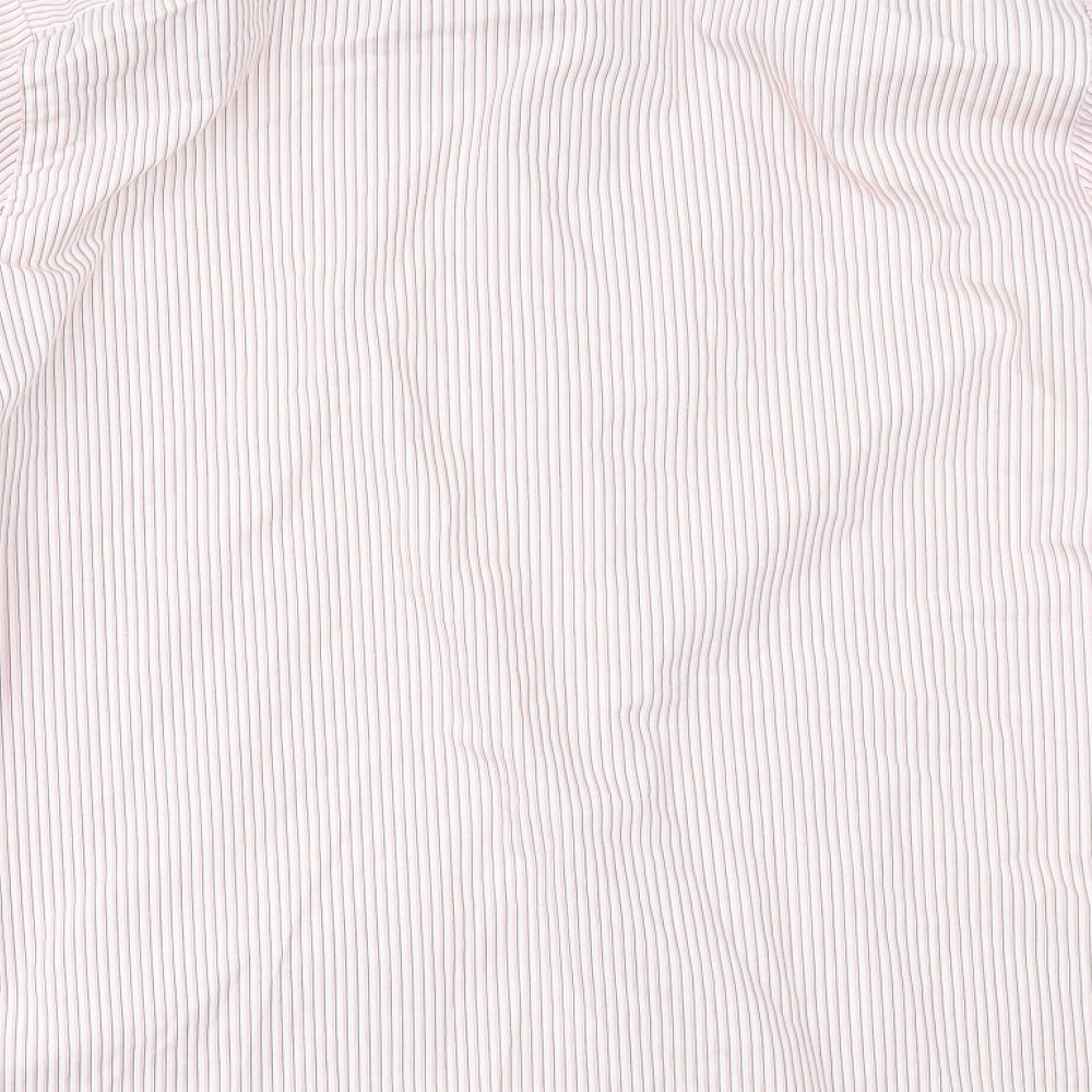 Kenneth Cole Mens Pink Striped Button-Up Size 15
