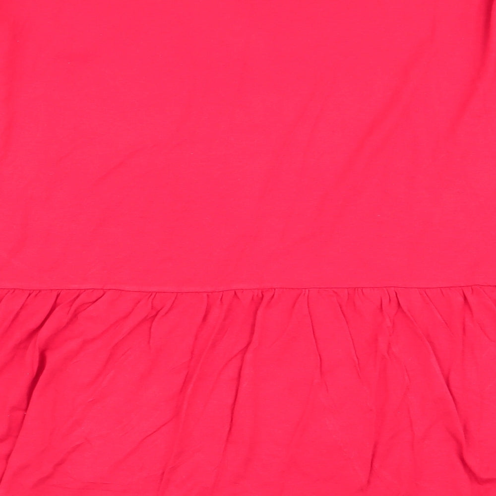indigo and co Womens Red Basic T-Shirt Size XL