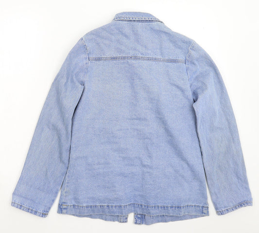 Boohoo Womens Blue Denim Jacket Size 6