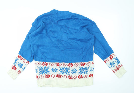 kono Mens Multicoloured Pullover Sweatshirt Size M