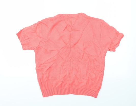 Merry gold Womens Pink Basic T-Shirt Size S