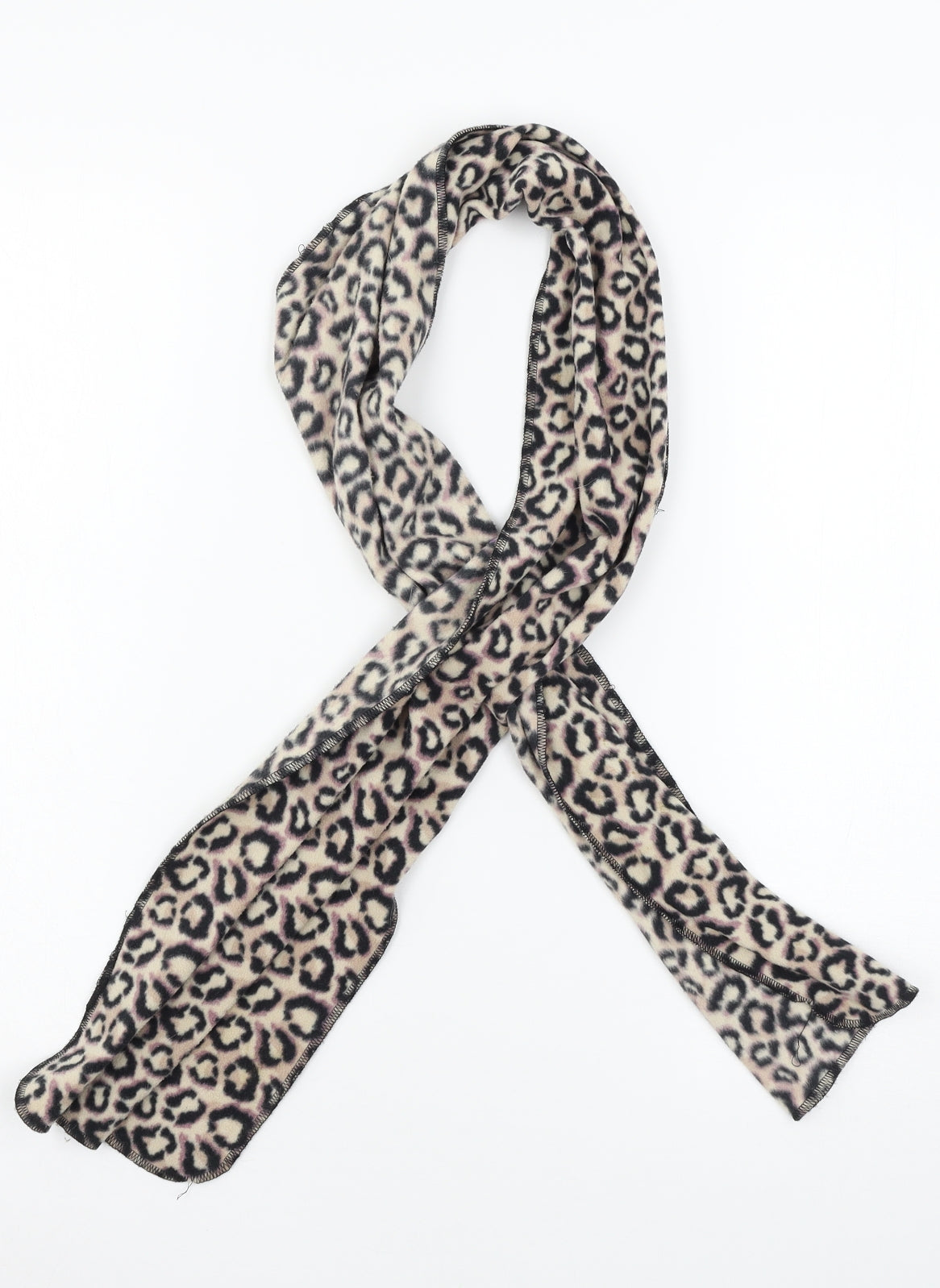 TU Womens Grey Animal Print Fleece Scarf