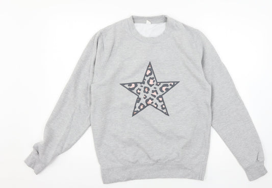 Preworn Womens Grey Jersey Pullover Sweatshirt Size S