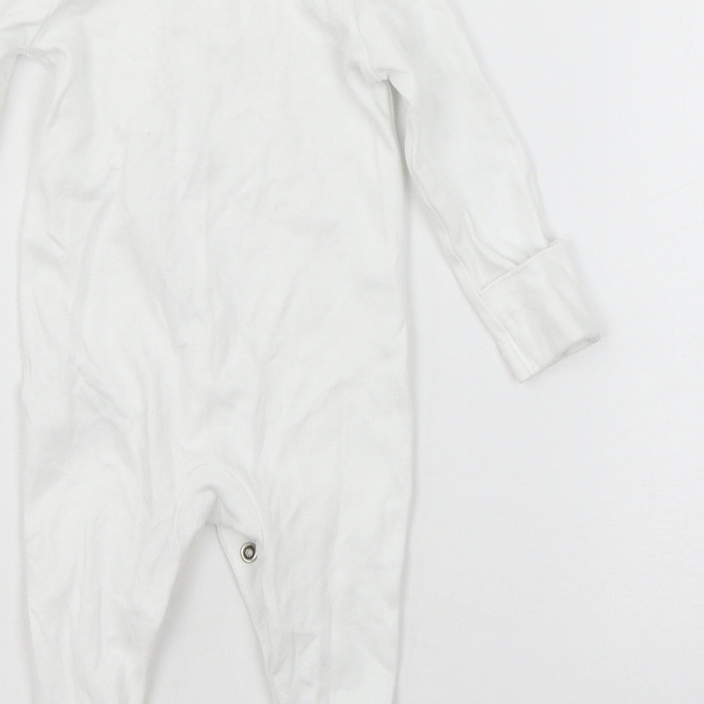 George Baby White Batik Jersey Babygrow One-Piece Size 0-3 Months