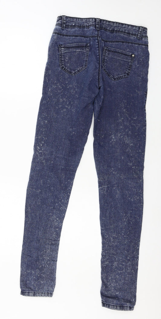 Denim & Co. Womens Blue Denim Skinny Jeans Size 8 L32 in