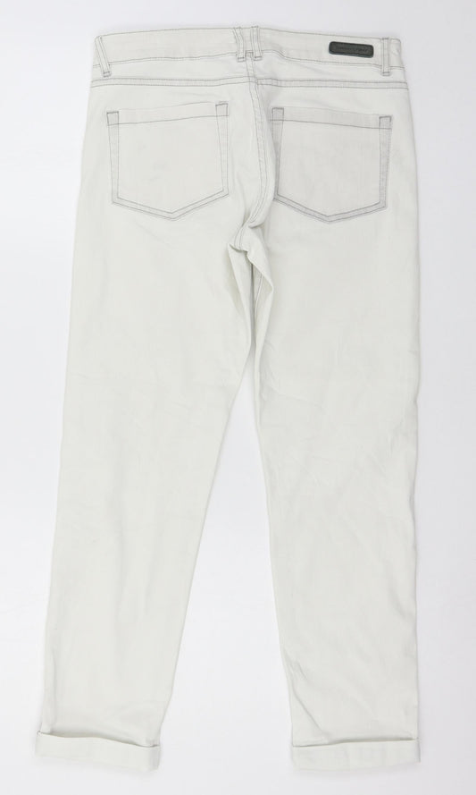 OPUS Womens White Denim Straight Jeans Size 8 L26 in