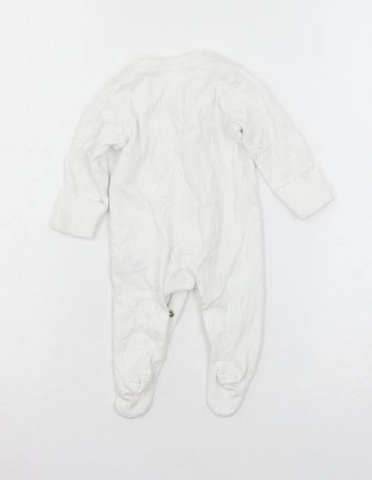 Nutmeg Boys White Jersey Babygrow One-Piece Size 0-3 Months
