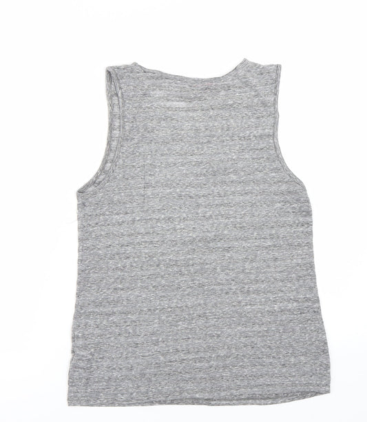 New Look Womens Grey Striped Basic Tank Size 10
